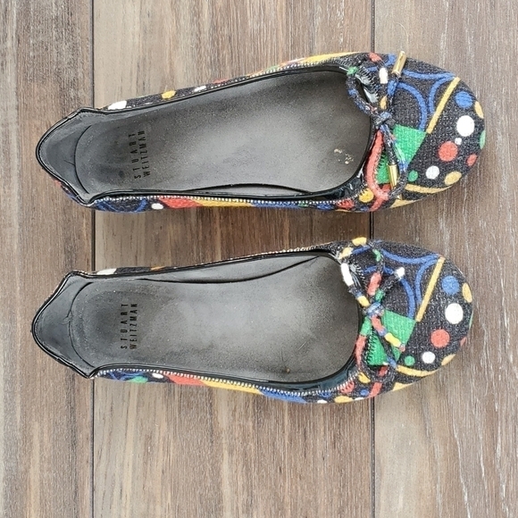 Stuart Weitzman women multi color ballet flat shoes sz 7M - Picture 3 of 12